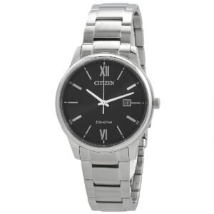 Citizen Pair Eco-Drive Black Dial Men's Watch BM6978-77E