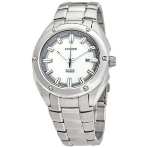 Citizen Titanium Eco-Drive White Dial Men's Watch BM7130-58A