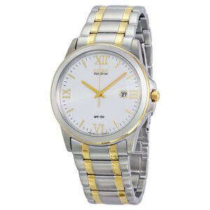 Citizen Eco Drive Silver Dial Two-tone Stainless Steel Men's Watch BM7264-51A
