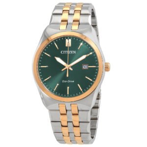Citizen Eco-Drive Green Dial Two-Tone Men's Watch BM7339-89X