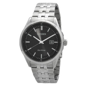 Citizen Black Dial Eco-Drive Men's Stainless Steel Watch BM7560-59E