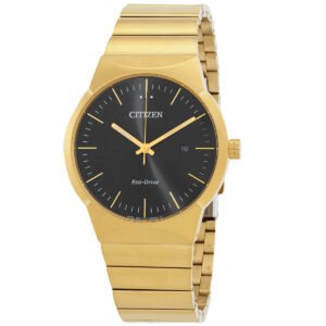 Citizen Axiom Eco-Drive Black Dial Unisex Watch BM7582-56E