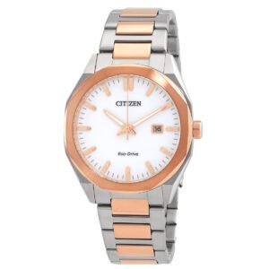 Citizen Eco-Drive White Dial Two-Tone Men's Watch BM7606-84A