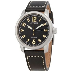 Citizen Chandler Black Dial Black Leather Men's Watch BM8471-01E