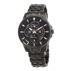Citizen Calendrier Multifunction Black Dial Black-plated Men's Watch BU0057-54E