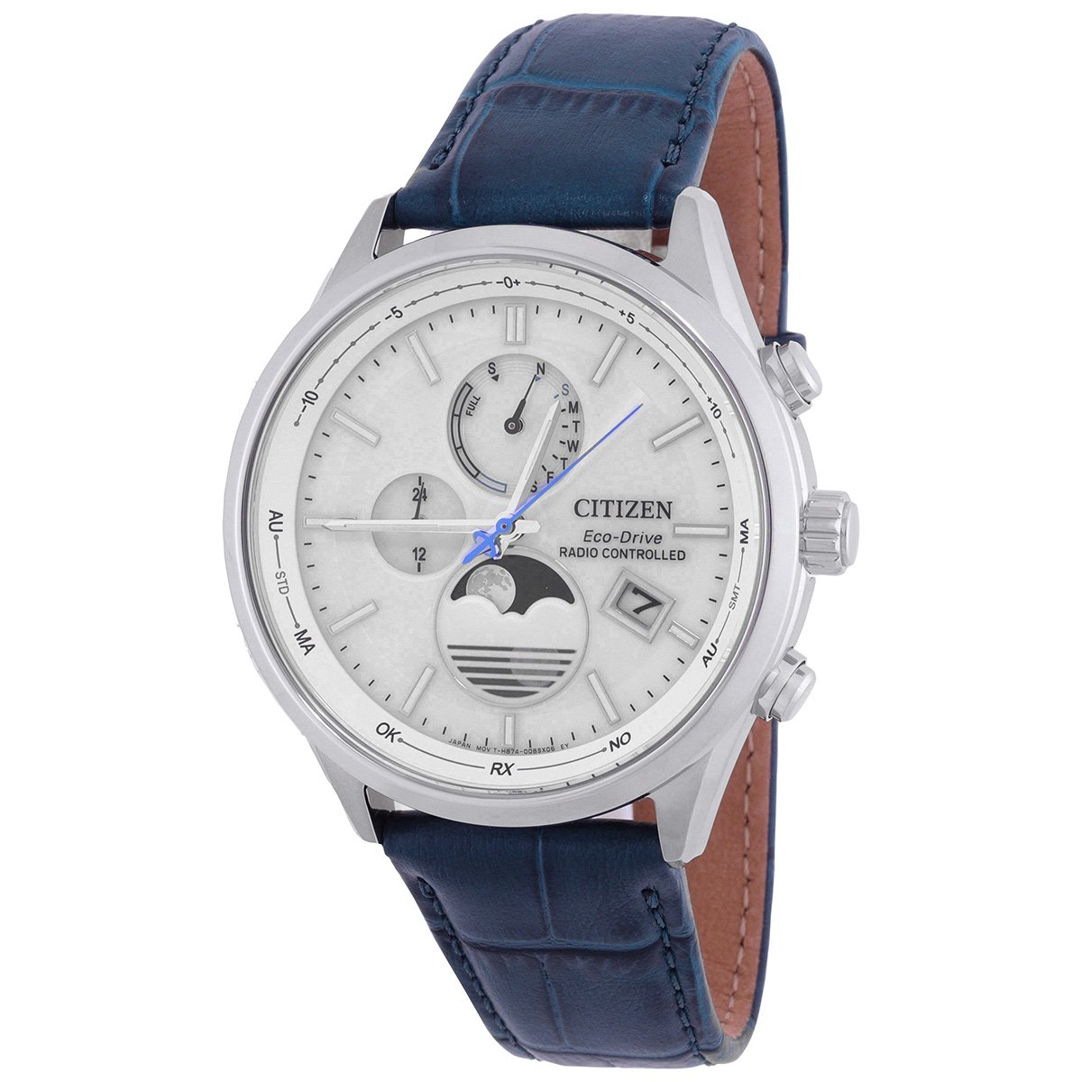 Citizen Eco-Drive Radio-Controlled Moon Phase White Dial Men's Watch BY1030-09A