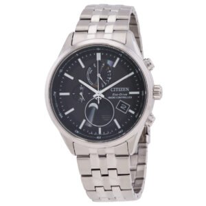 Citizen Eco-Drive Radio-Controlled Moon Phase Black Dial Men's Watch BY1030-50E