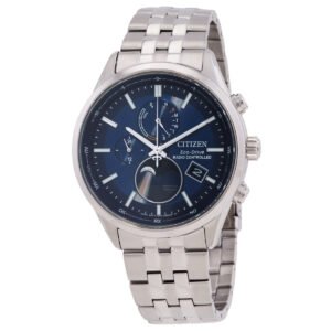 Citizen Eco-Drive Radio-Controlled Moon Phase Blue Dial Men's Watch BY1030-50L