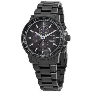 Citizen Eco-Drive Marvel Black Panther Chronograph Black Dial Men's Watch CA0297-52W