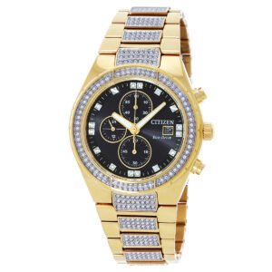 Citizen Chronograph Eco-Drive Crystal Black Dial Men's Watch CA0752-58E