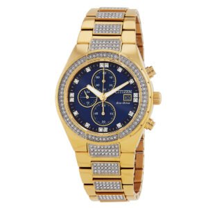 Citizen Crystal Chronograph Blue Dial Men's Watch CA0752-58L