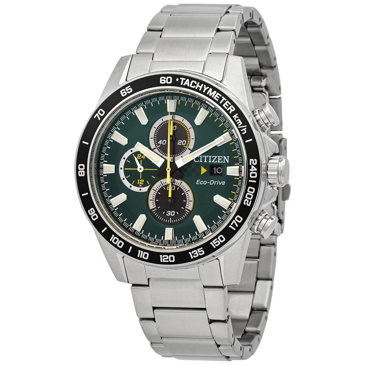 Citizen Eco-Drive Chronograph Green Dial Men's Watch CA0780-87X