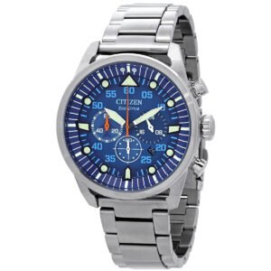 Citizen Avion Chronograph Eco-Drive Blue Dial Men's Watch CA4211-72L