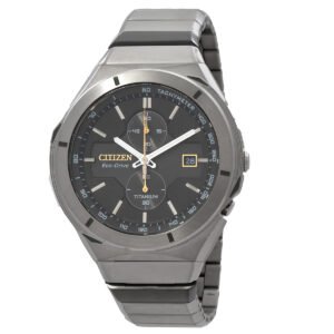 Citizen Super Titanium Armor Chronograph Black Dial Men's Watch CA7058-55E