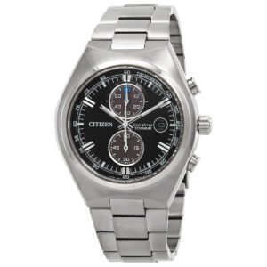 Citizen Super Titanium Chronograph Eco-Drive Black Dial Men's Watch CA7090-87E
