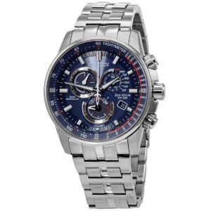 Citizen PCAT Perpetual Alarm World Time Chronograph Blue Dial Men's Watch CB5880-54L