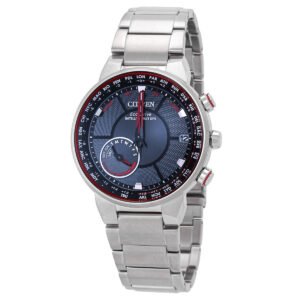 Citizen Perpetual World Time Satellite Wave Eco-Drive Black Dial Men's Watch CC3031-51E