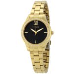 Citizen Black Dial Gold-tone Ladies Watch EL3088-59E