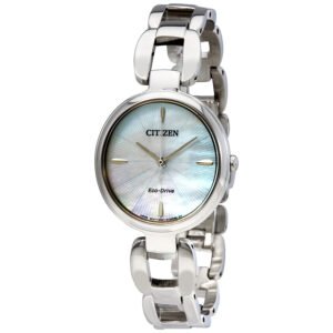 Citizen L Mother of Pearl Dial Ladies Watch EM0420-54D