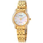 Citizen Jolie Diamond White Mother of Pearl Dial Ladies Watch EM0692-54D