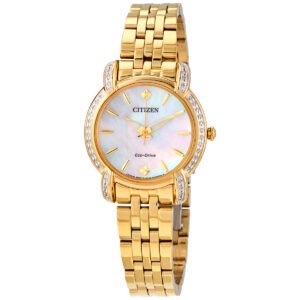 Citizen Jolie Diamond White Mother of Pearl Dial Ladies Watch EM0692-54D