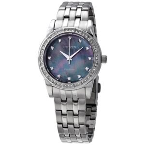 Citizen Silhouette Crystal Mother of Pearl Dial Ladies Watch EM0770-52Y