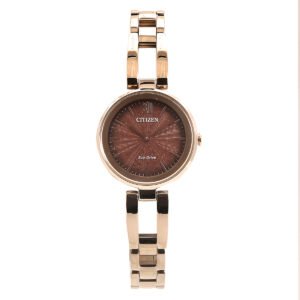 Citizen Eco-Drive Brown Dial Ladies Watch EM0809-83X