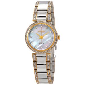 Citizen Silhouette Crystal Mother of Pearl Dial Ladies Watch EM0844-58D