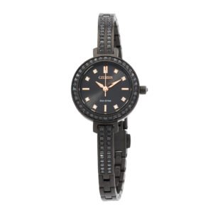 Citizen Silhouette Crystal Black Dial Ladies Watch EM0865-58E