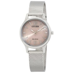 Citizen Eco-Drive Pink Dial Ladies Watch EM0899-81X