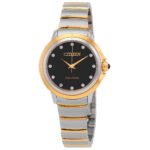 Citizen Ceci Diamond Black Dial Two-Tone Ladies Watch EM0954-50E