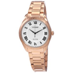 Citizen Eco-Drive Arezzo White Dial Ladies Watch EM0973-55A
