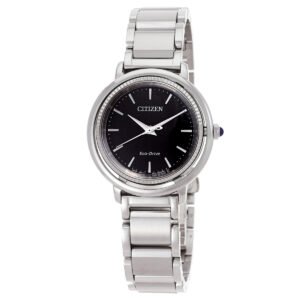 Citizen L Eco-Drive Black Mother of Pearl Dial Ladies Watch EM1100-84H