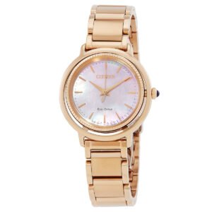 Citizen L Eco-Drive Mother of Pearl Dial Ladies Watch EM1103-86Y