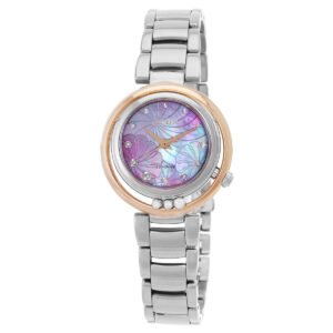 Citizen L Eco-Drive Diamond Pink Mother of Pearl Dial Ladies Watch EM1114-80Y