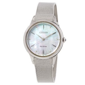 Citizen L Series Eco-Drive Mother of Pearl Dial Ladies Watch EM1150-86D
