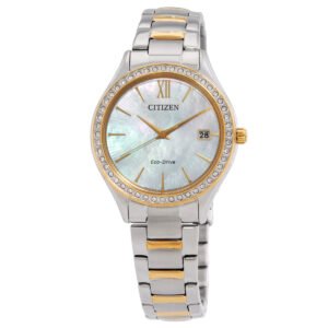 Citizen Eco-Drive Crystal Mother of Pearl Dial Ladies Watch EO1188-56D