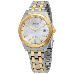 Citizen Eco-Drive Mother of Pearl Dial Two-tone Ladies Watch EO1224-54D