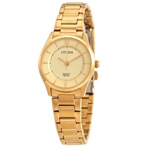 Citizen Quartz Gold Dial Ladies Watch ER0203-85P