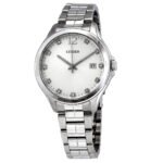 Citizen Quartz Silver Dial Stainless Steel Ladies Watch EV0050-55A