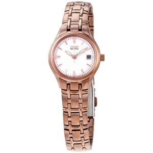 Citizen Corso White Dial Ladies Rose Gold-tone Watch EW1263-52A