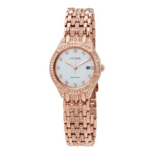 Citizen Silhouette Crystal Silver Dial Ladies Crystal Watch EW2323-57A