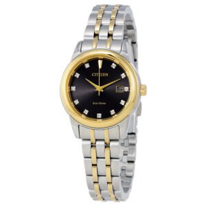 Citizen Diamond Black Dial Ladies Watch EW2394-59E