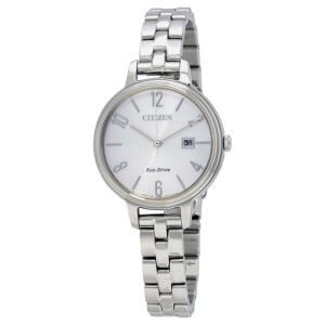 Citizen Chandler Eco-Drive Silver Dial Ladies Watch EW2440-53A