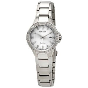 Citizen Riva Diamond Silver Dial Ladies Watch EW2460-56A