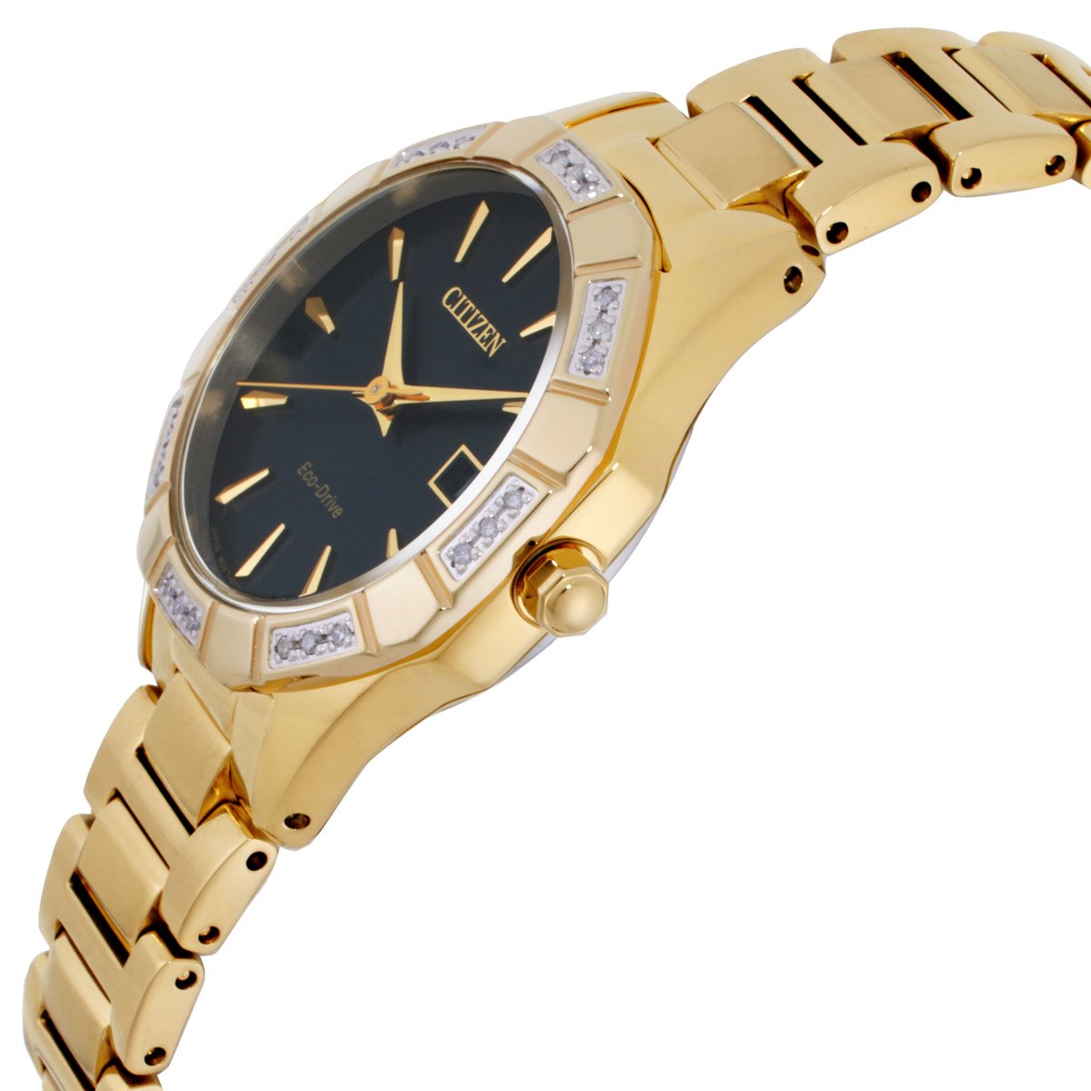 Citizen Eco-Drive Diamond Black Dial Ladies Watch EW2652-55E - Image 2