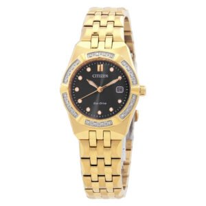 Citizen Corso Diamond Black Dial Ladies Watch EW2712-55E