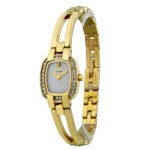 Citizen Silhouette Eco-Drive White Dial Gold-Tone Stainless Steel Ladies Watch EW9932-51A