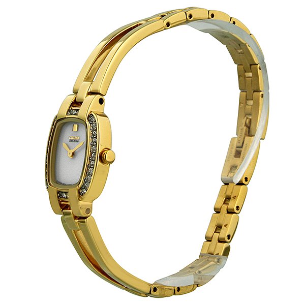 Citizen Silhouette Eco-Drive White Dial Gold-Tone Stainless Steel Ladies Watch EW9932-51A - Image 2