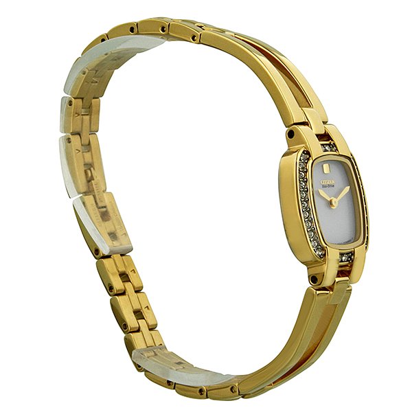 Citizen Silhouette Eco-Drive White Dial Gold-Tone Stainless Steel Ladies Watch EW9932-51A - Image 5